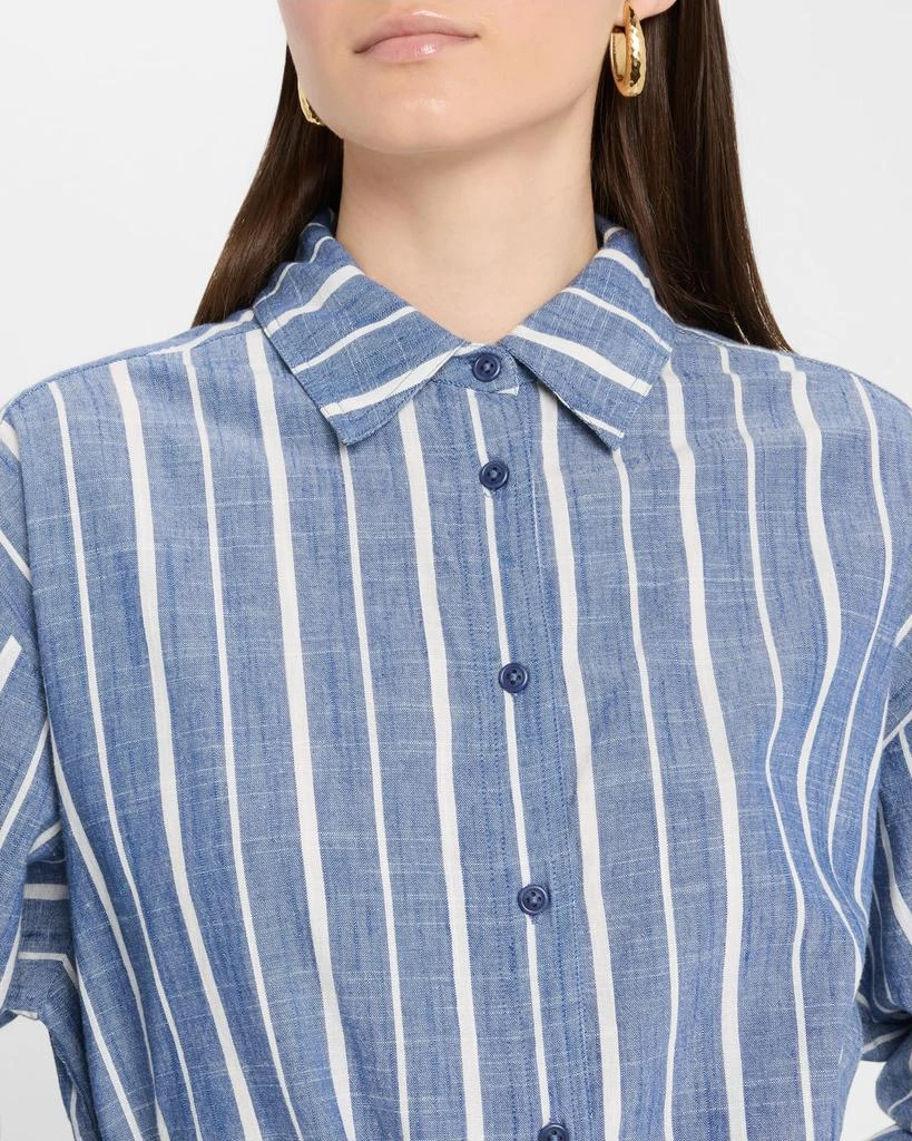 Apiece Apart Alessandra Striped Chambray Mini Shirtdress 5