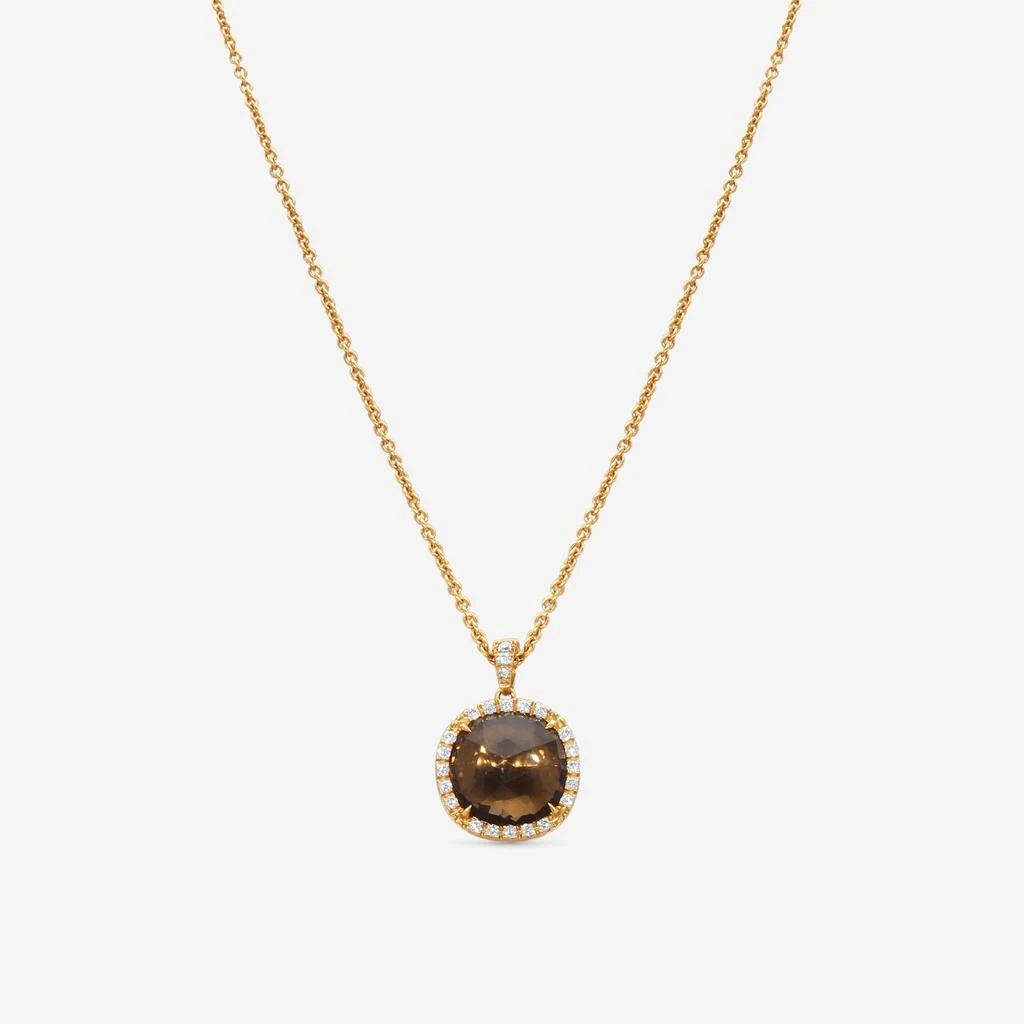 Marco Bicego Marco Bicego 18K Yellow Gold Diamond 
London Smoky Quartz Pendant CB1538-B2-QF01-Y