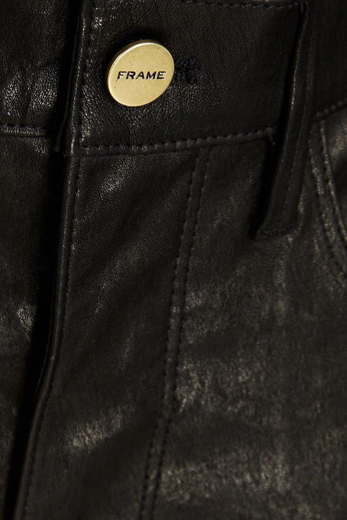 FRAME Leather slim-leg pants 4