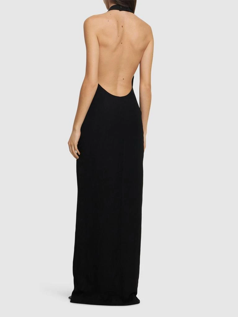 PETAR PETROV Linen Blend Long Halter Neck Vest Dress 2