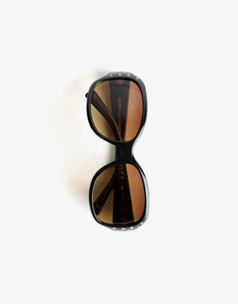 Bershka Bershka Rhinestone sunglasses in black from ASOS