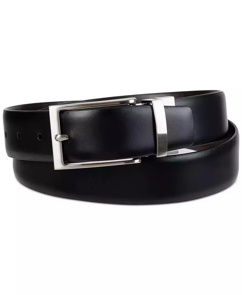Calvin Klein Men’s Two-In-One Feather Edge Reversible Dress Belt
