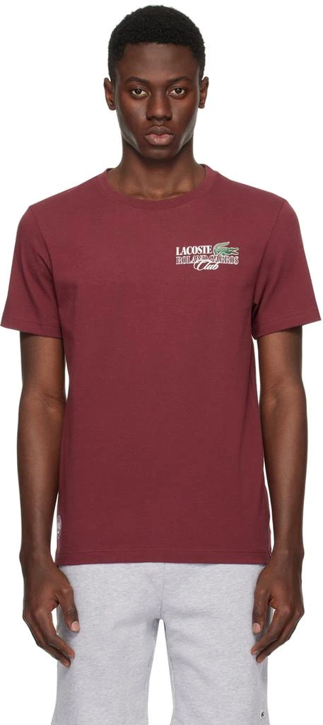 Lacoste Burgundy Roland Garros Edition T-Shirt 1