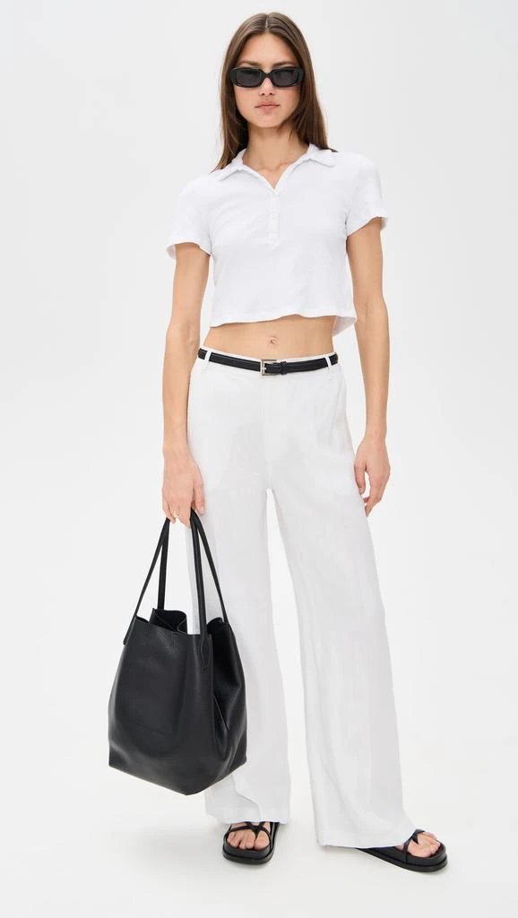 James Perse Cropped Henley Polo 4