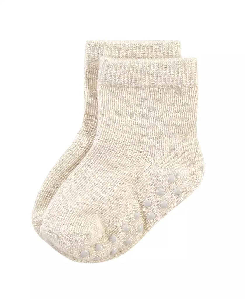 Touched by Nature Natural 
 Eight-Pair Non Skid Crew Socks 7