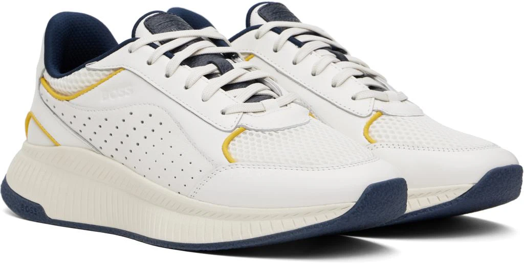 Hugo Boss White Porsche Edition Perforated-Leather Sneakers 4