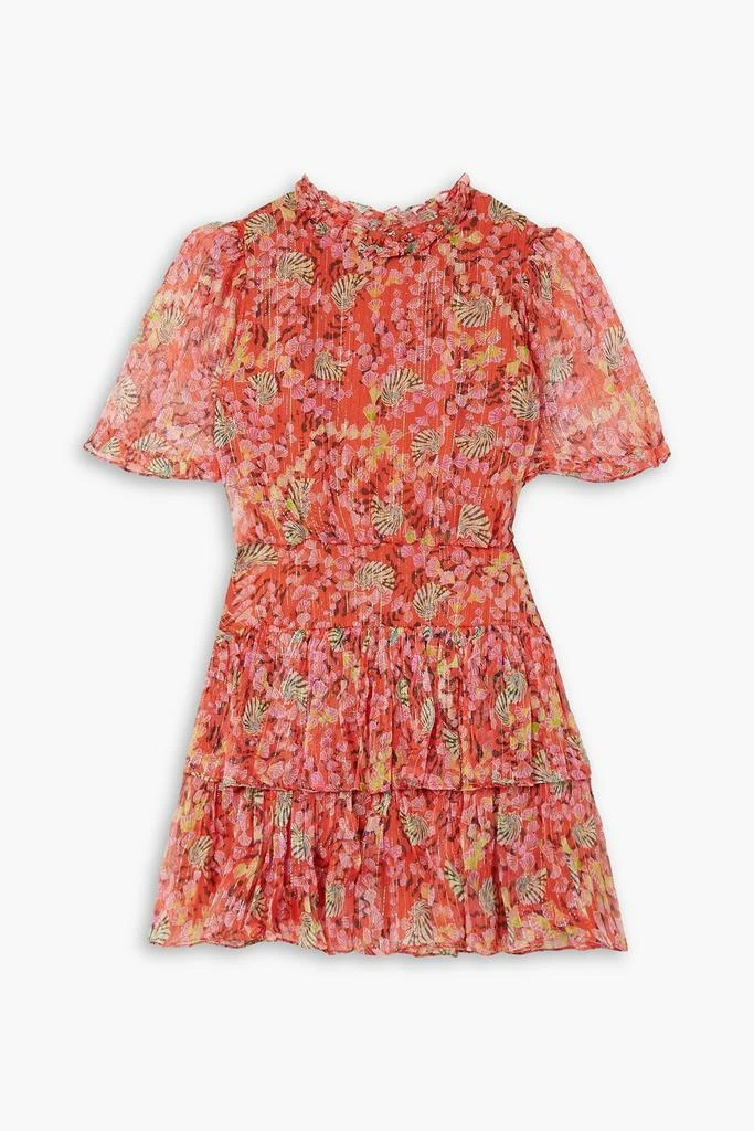 Saloni Ava tiered floral-print silk-blend chiffon mini dress 1