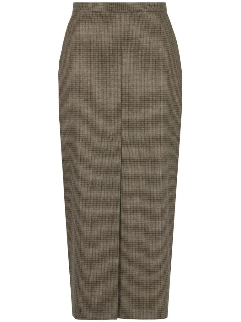 PINKO CAMEL BROWN HIGH-WAISTED PENCIL SKIRT 1