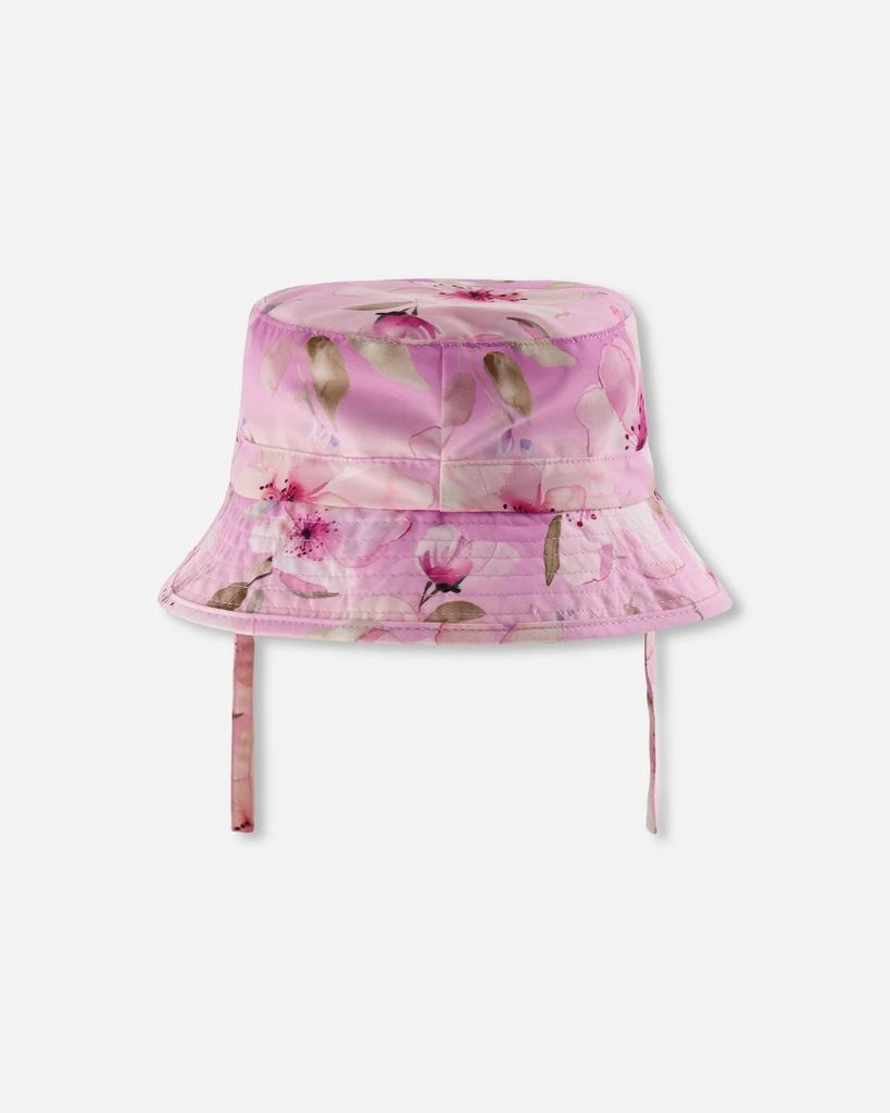 Deux par Deux Beach Hat Purple Flower Print 3