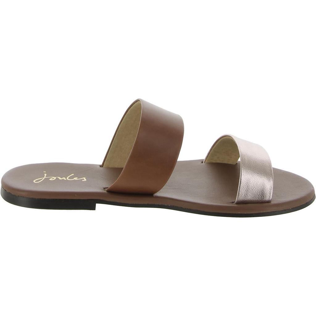 Joules Fenthorpe Womens Leather Metallic Slide Sandals