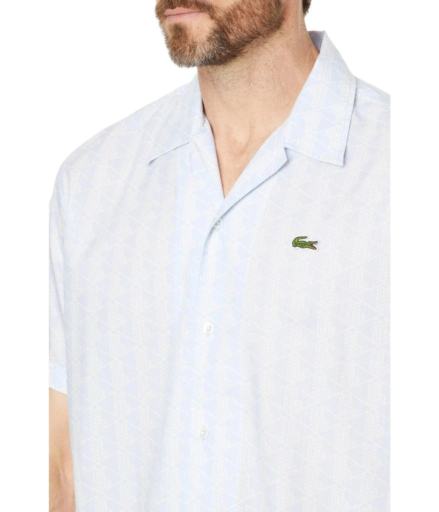 Lacoste Short Sleeve Relaxed Fit Monogram Woven Shirt 3