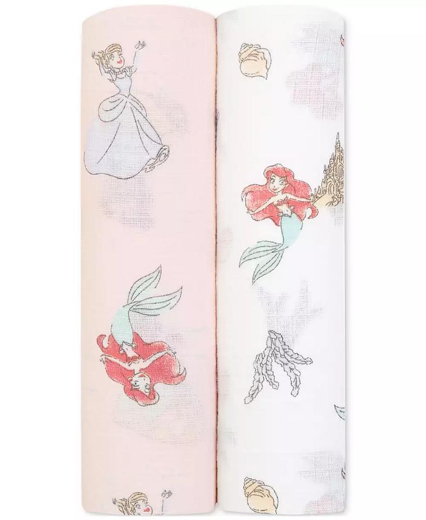 aden + anais Baby Girls Mermaid Muslin Swaddles, Pack of 2