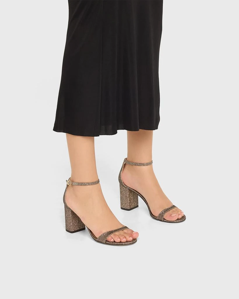 Stuart Weitzman Nudist 75mm Metallic Block Sandals 2