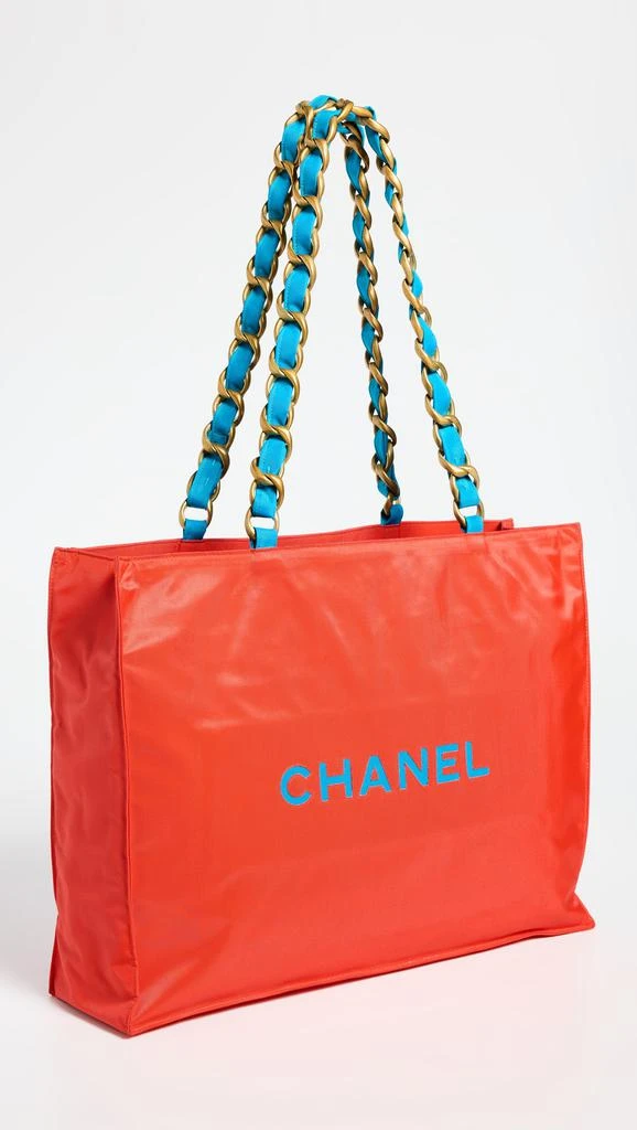 What Goes Around Comes Around Chanel Nylon Flat Chain Handle Tote 3
