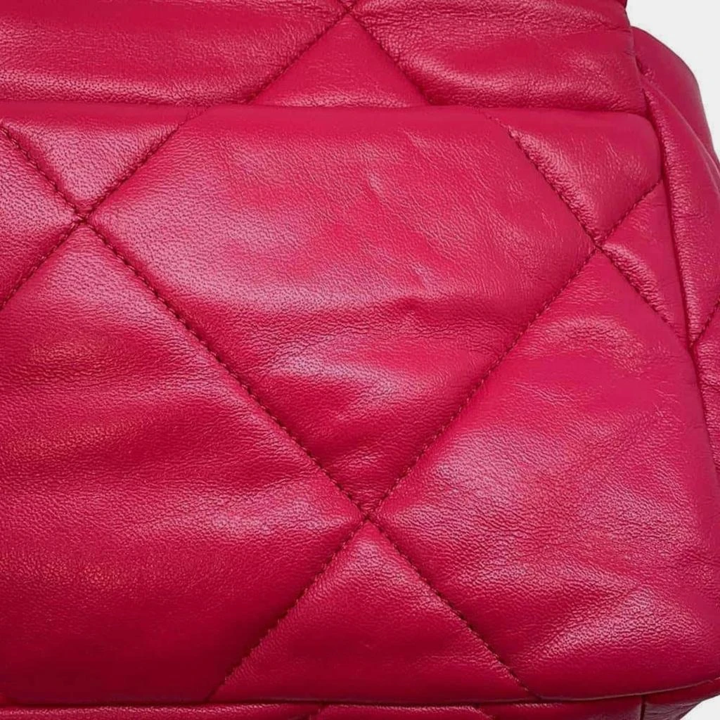 Chanel Chanel Pink Lambskin Leather 19 Flap Chain Shoulder Bag 5