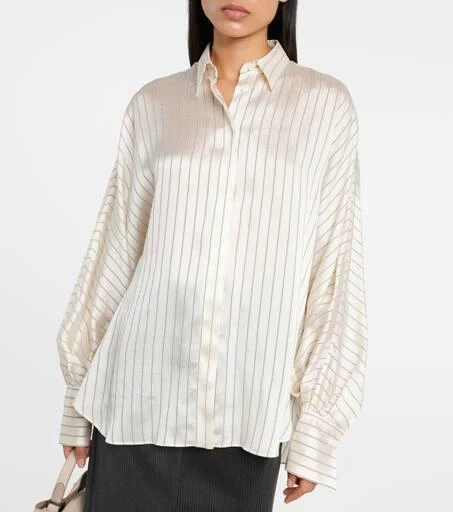 Brunello Cucinelli Striped satin blouse 6