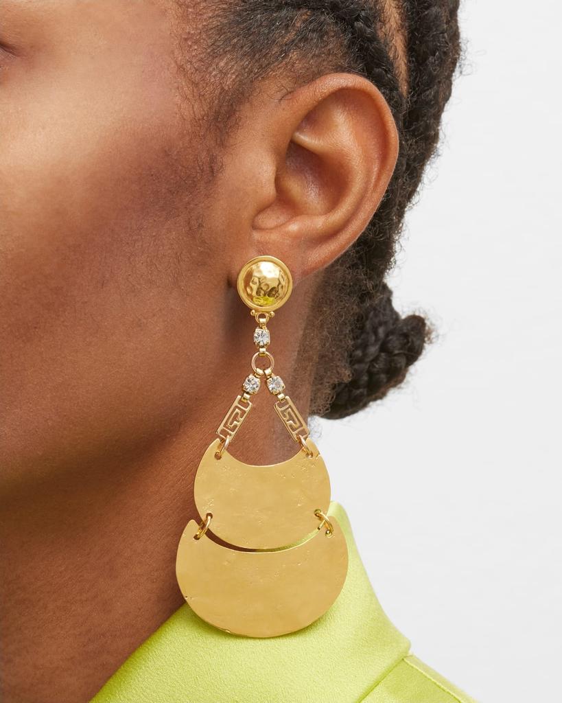 Devon Leigh Cubic Zirconia and Gold Drop Earrings