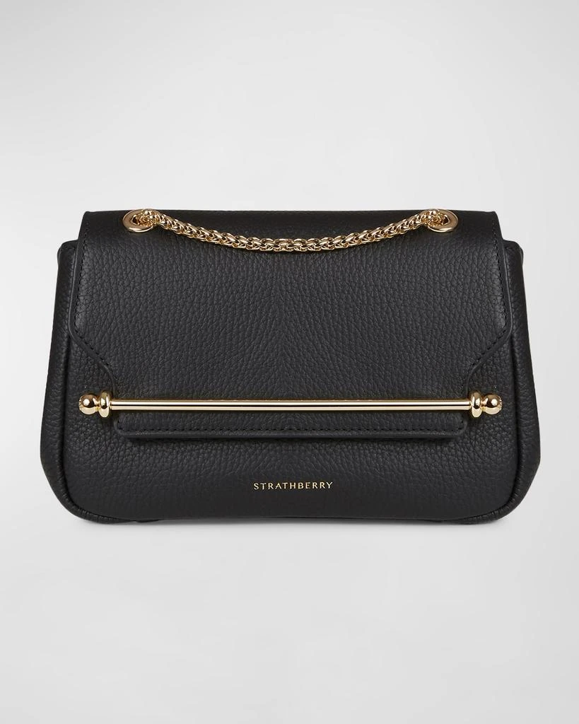 Strathberry East-West Flap Leather Chain Shoulder Bag 1