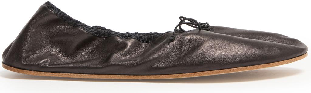 The Row Round ballet flat in leather