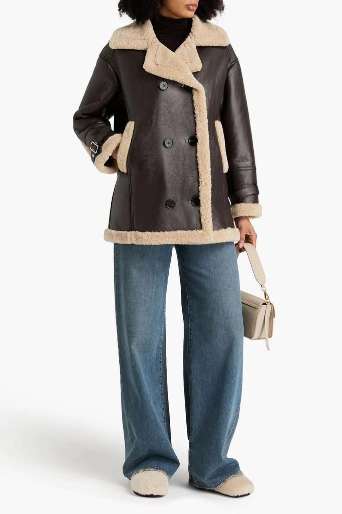Muubaa Double-breasted shearling coat 2