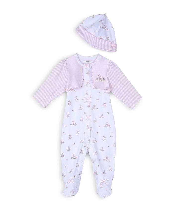 Little Me Girls' Baby Bunnies Footie & Hat Set - Baby