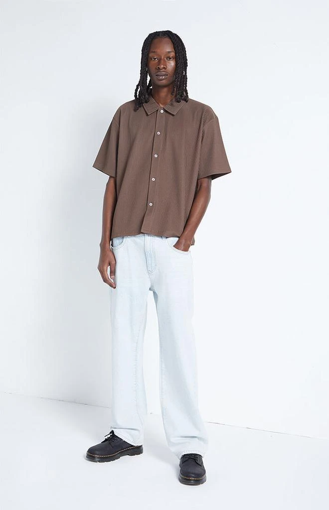 PacSun Ribbed Woven Button Down Shirt 4