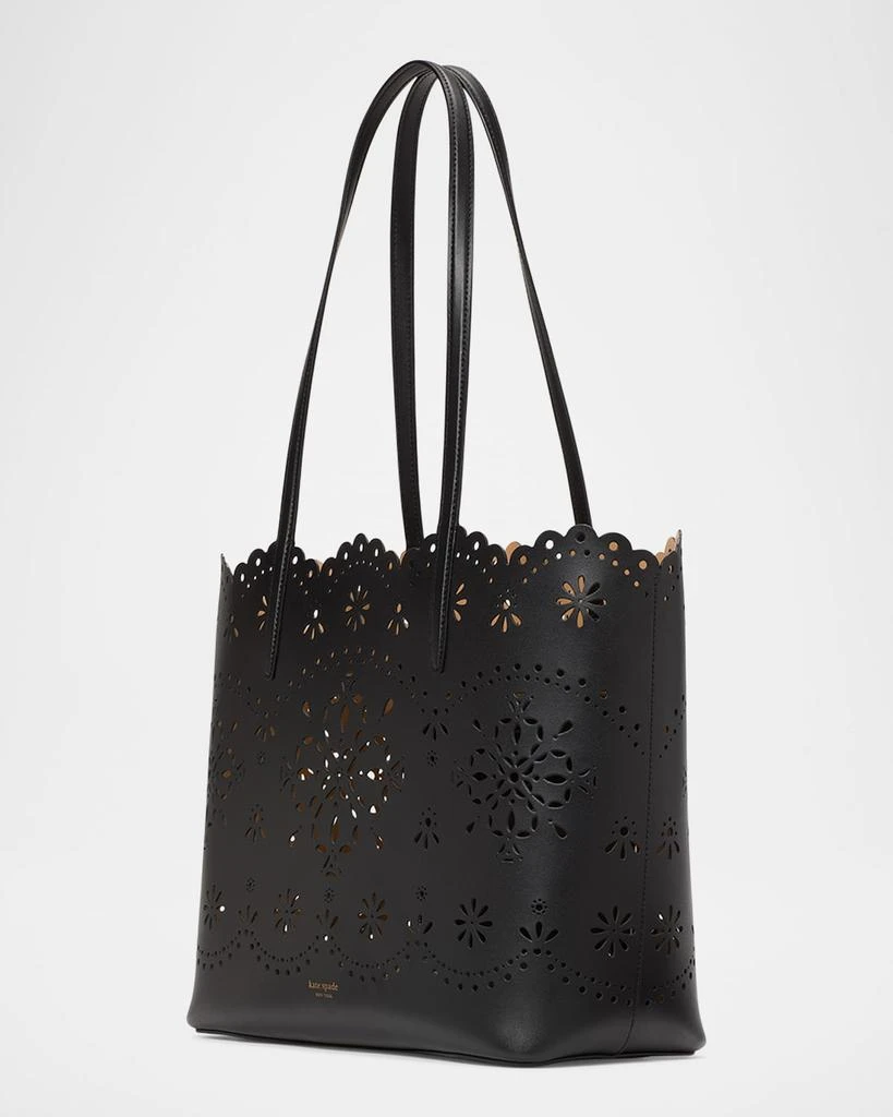 Kate Spade do it all spade flower perforated leather tote bag 3