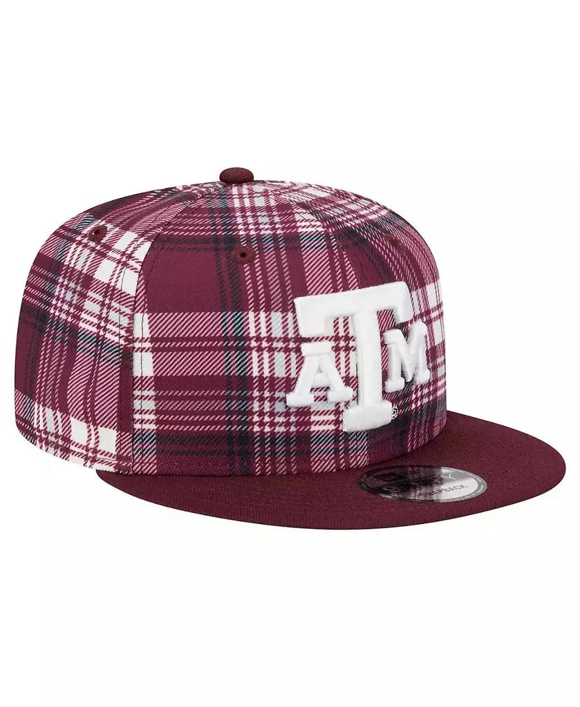New Era Men's Maroon Texas A&M Aggies Plaid 9FIFTY Snapback Hat 3