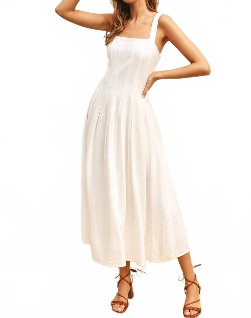knee length dresses for ladies Faux Suede Mix Media Corset Midi Dress from Moon River exclusive at –  Urbanheer