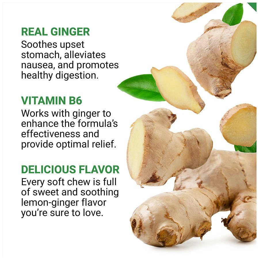 Force Factor Ginger Naturally Soothing Digestive Support Soft Chews Honey Lemon 3