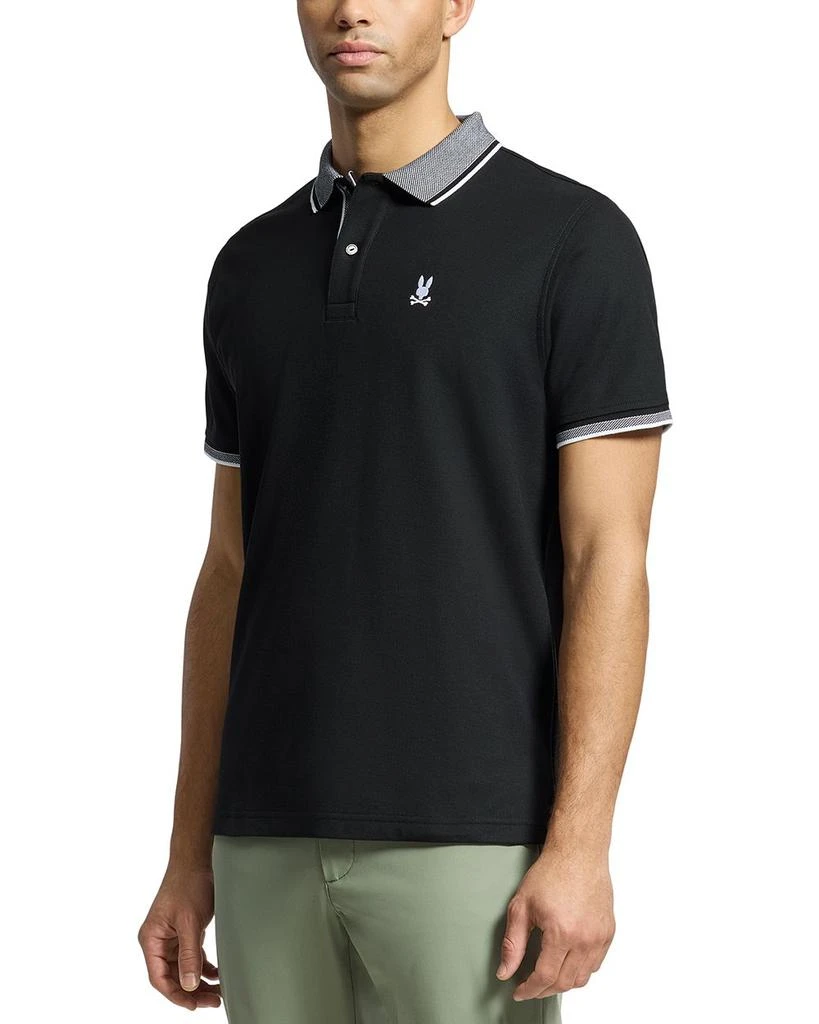 Psycho Bunny Evandale Regular Fit Oxford Collar Pique Polo 3