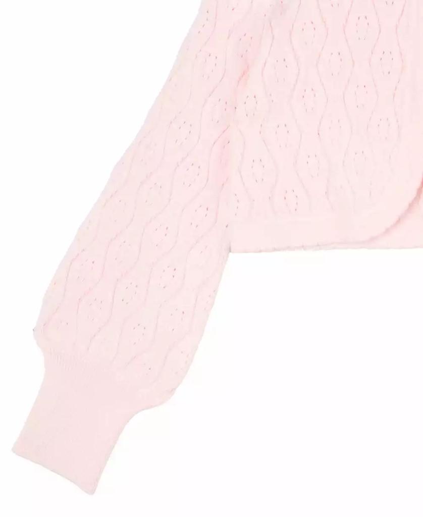 Rare Editions Little and Toddler Girls Pointelle Crochet Cardigan
