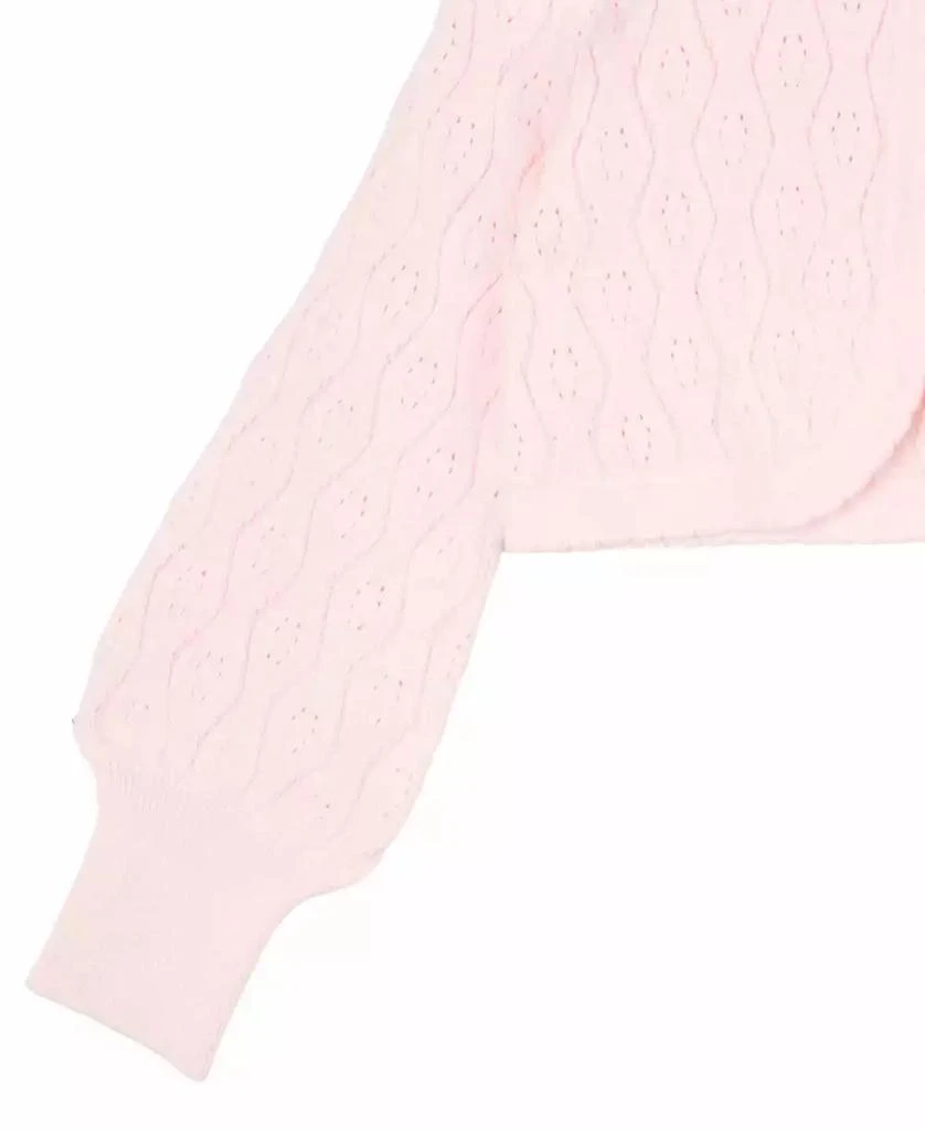 Rare Editions Little and Toddler Girls Pointelle Crochet Cardigan 2