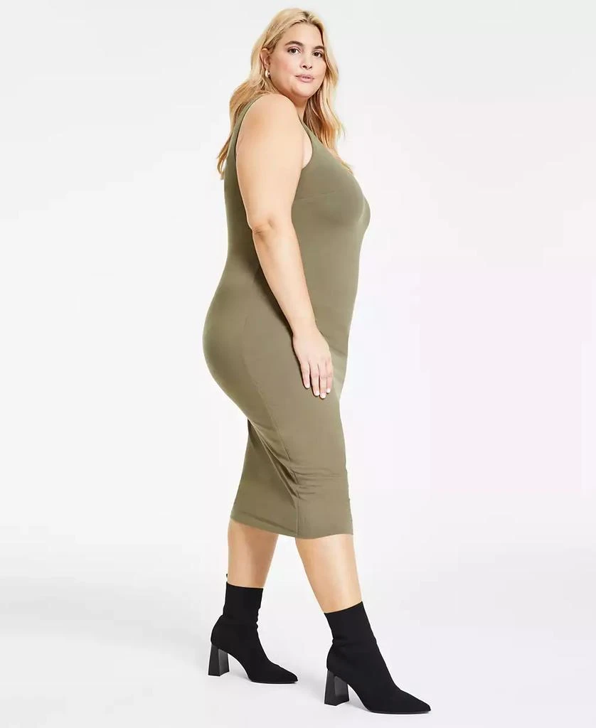 Bar III Trendy Plus Size Sleeveless Bodycon Midi Dress, Created for Macy's 3