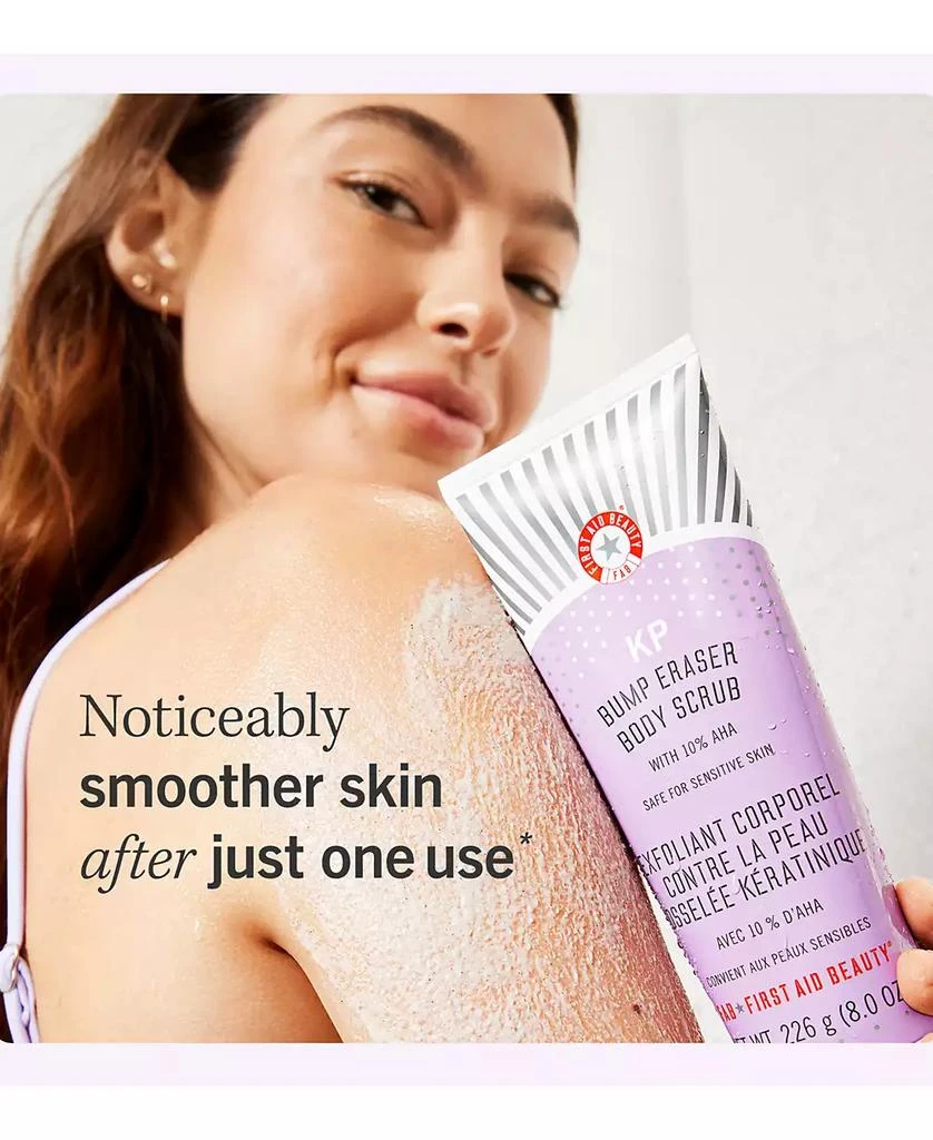 First Aid Beauty KP Bump Eraser Body Scrub with 10% AHA – Body Exfoliant for Keratosis Pilaris, 8.0 oz. 8