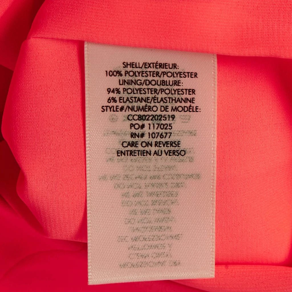 Alice + Olivia Alice + Olivia Neon Peach Orange Flounced Short Dress S  6