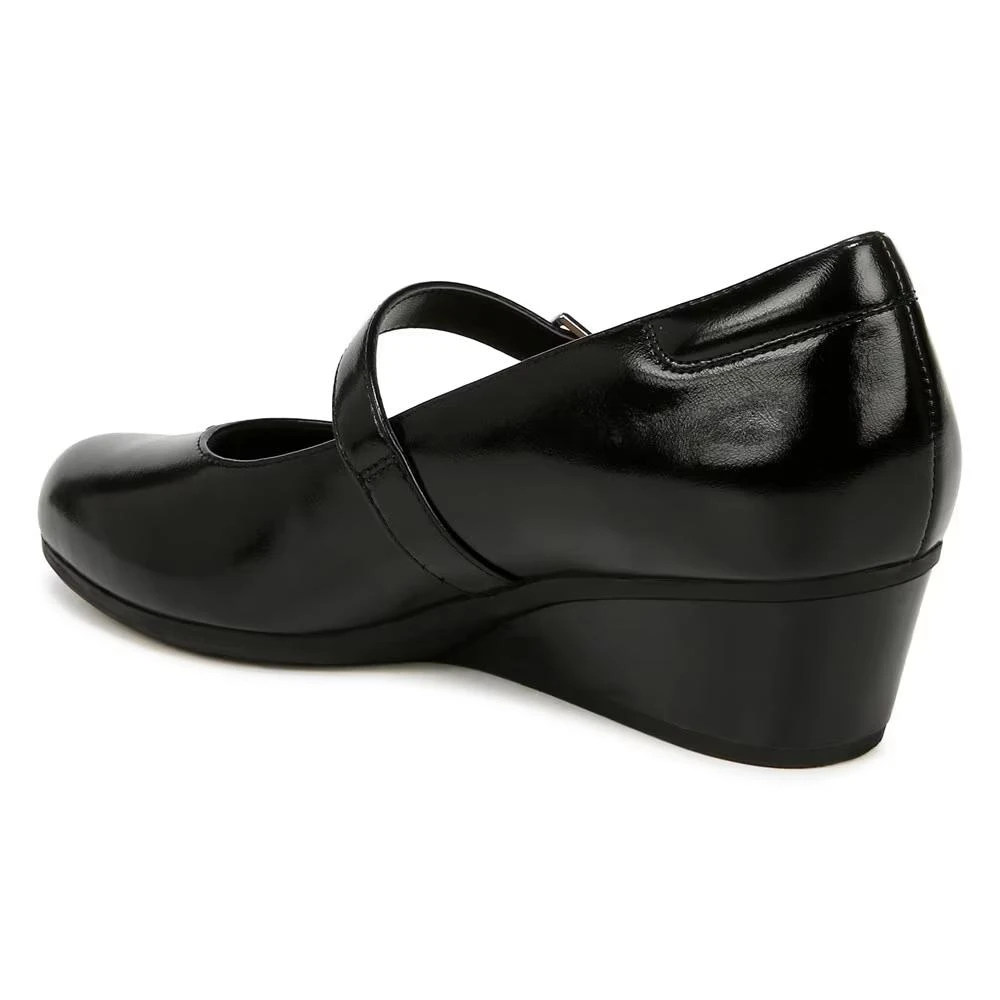 Dr. Scholl's Be Ready Mary Jane Women's Black Leather Wedge Heel ZAP358 4