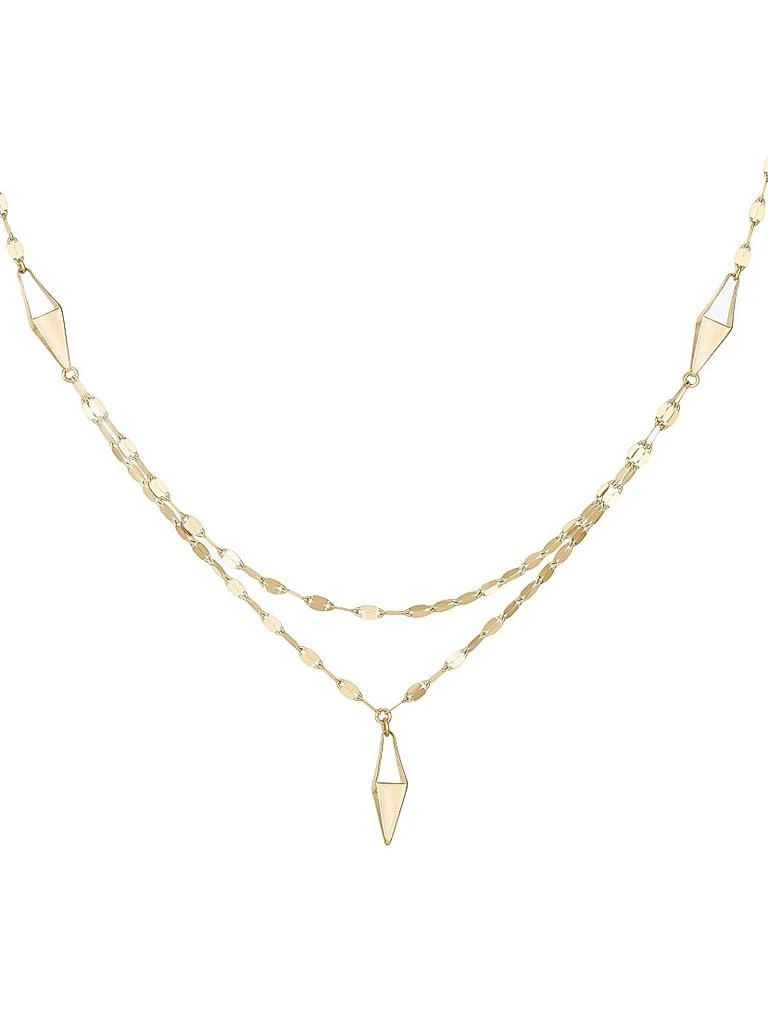 LANA 14K Yellow Gold Double-Strand Kite Chain Necklace 1