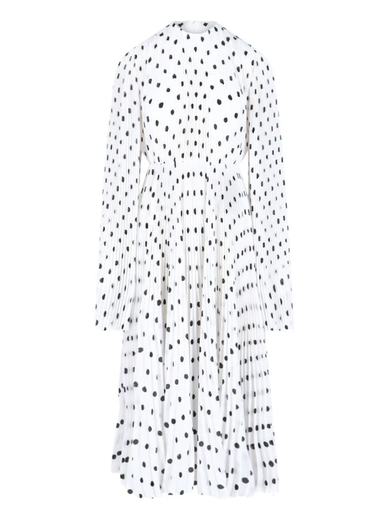 Balenciaga Balenciaga Polka Dots Printed Pleated Dress 1