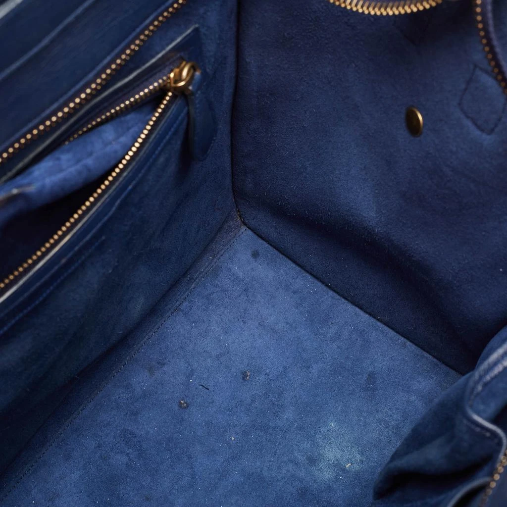 Celine Celine Navy Blue Leather Mini Luggage Tote 8