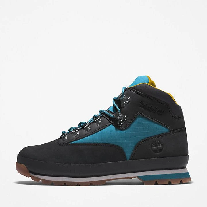 Timberland Euro Hiker Hiking Boot for Men in Black with Blue 8