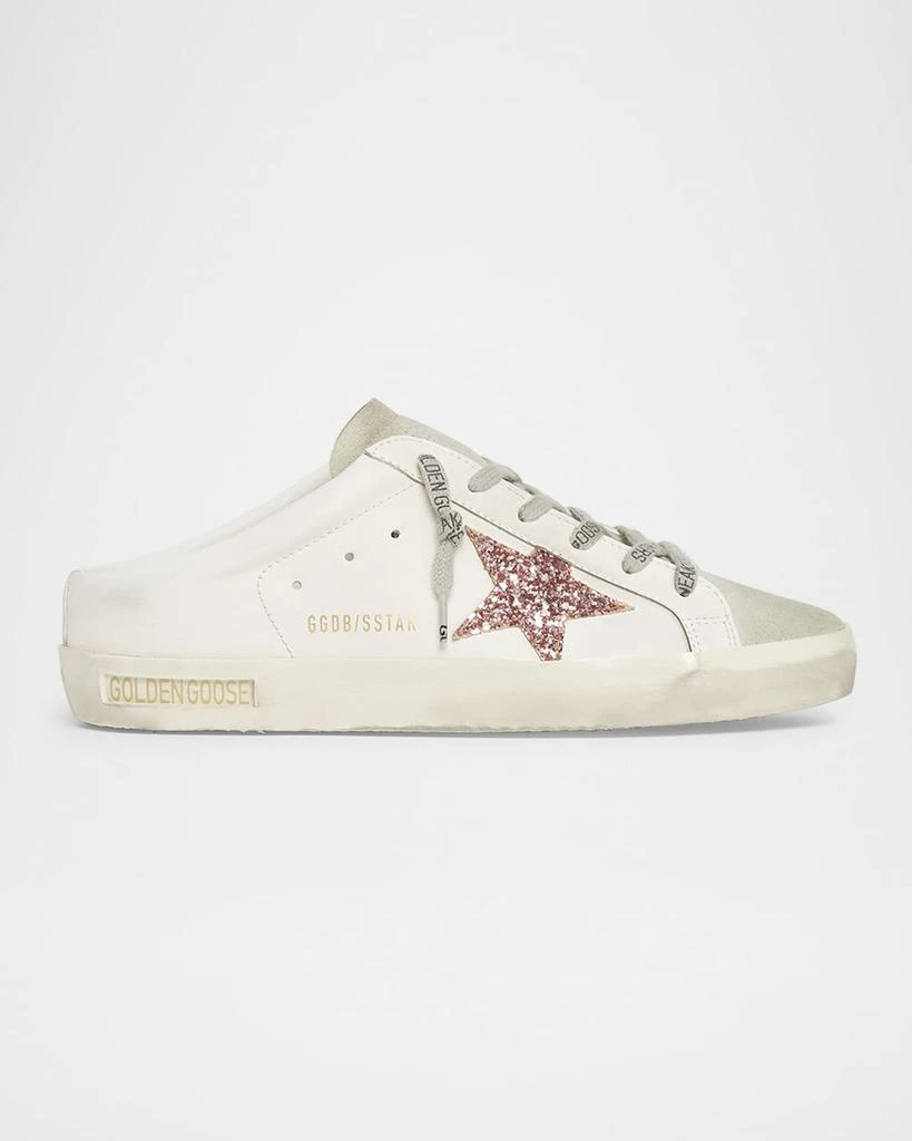 Golden Goose Mixed Leather Glitter Mule Sneakers 1