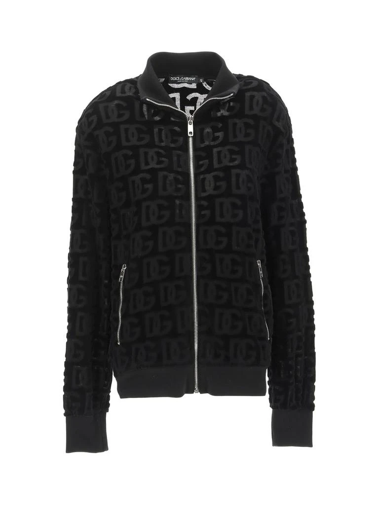 Dolce & Gabbana Dolce & Gabbana Monogram Jacquard Velvet Sweatshirt 1