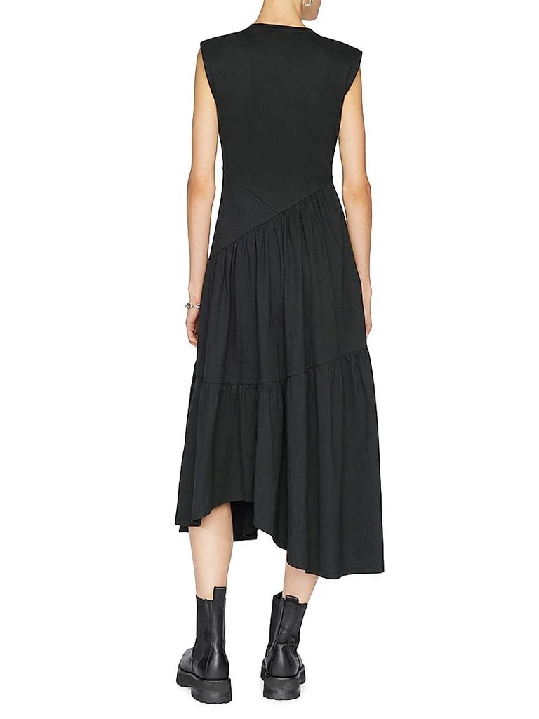 FRAME Cotton Asymmetric Tiered Midi-Dress - Dresses & Skirts - BeyondStyle