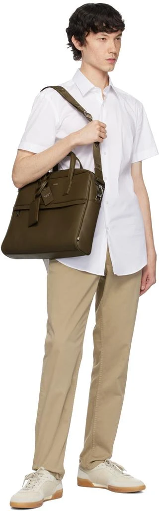 Hugo Boss Green Structured Briefcase 4