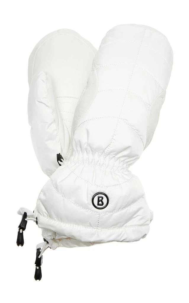 Bogner Bogner - Selia Leather-Trimmed Ripstop Gloves - White - 6.5 - Moda Operandi 1