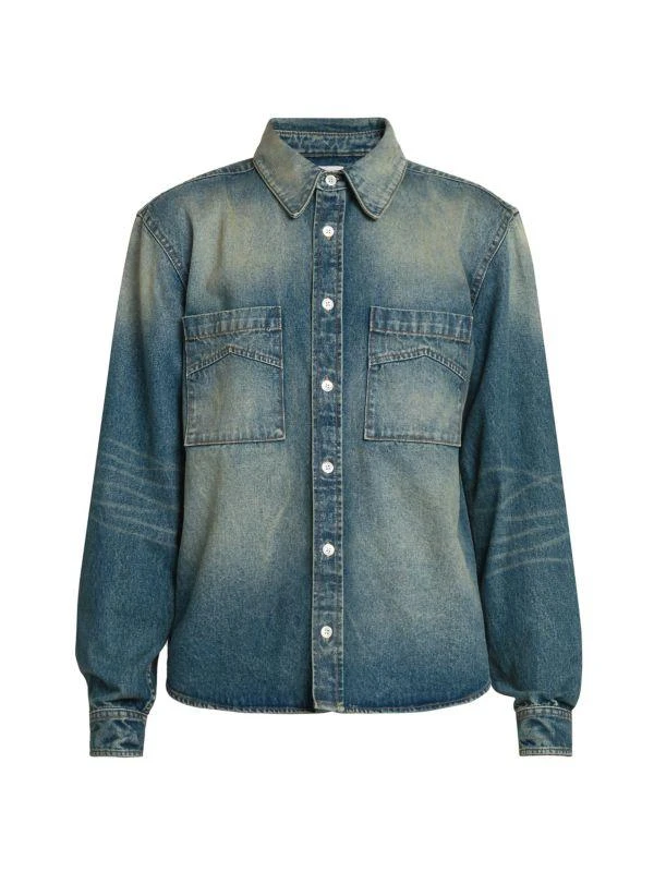 R H U D E Denim Button-Front Shirt 5
