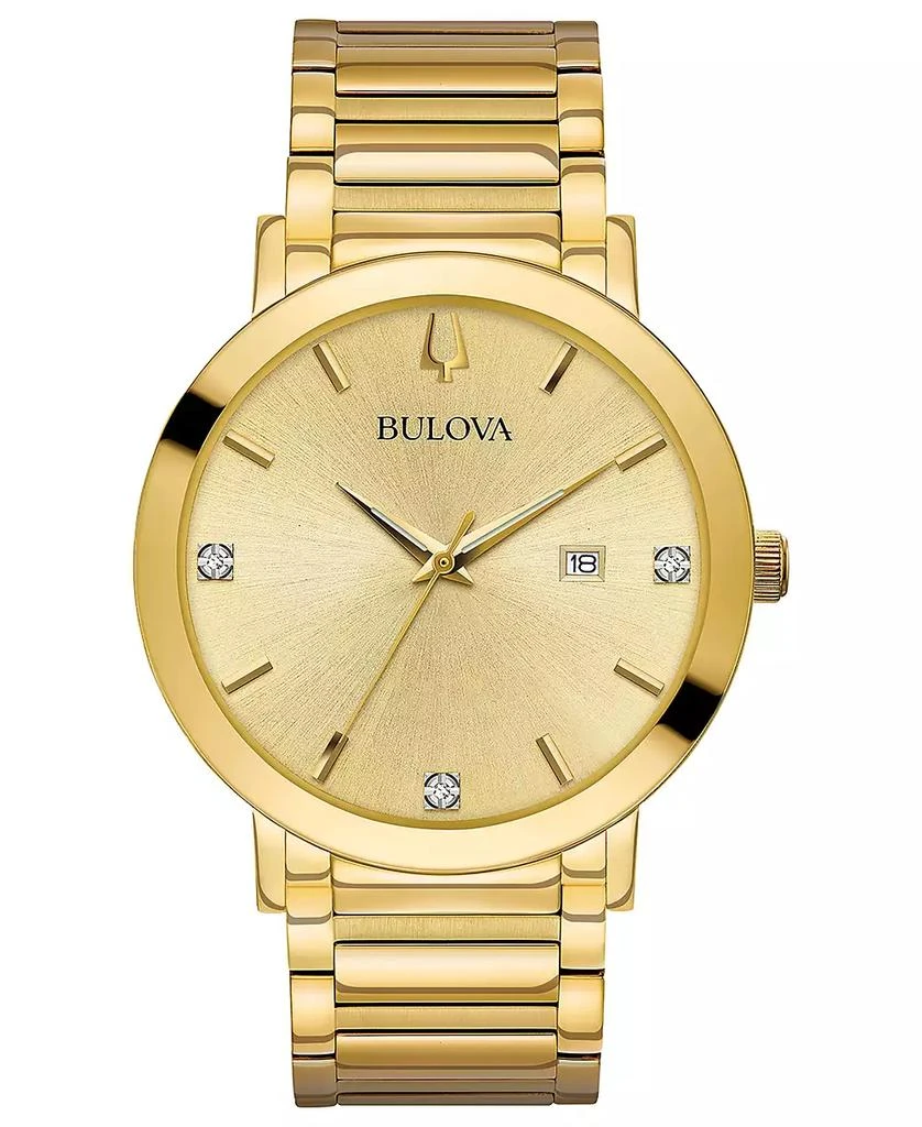 Bulova Men's Futuro Diamond Dress Diamond-Accent Gold-Tone