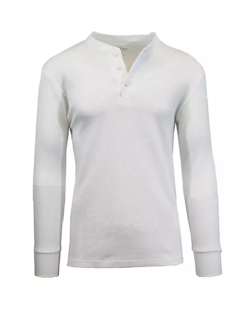 Galaxy By Harvic Men's Long Sleeve Thermal Henley Tee 3
