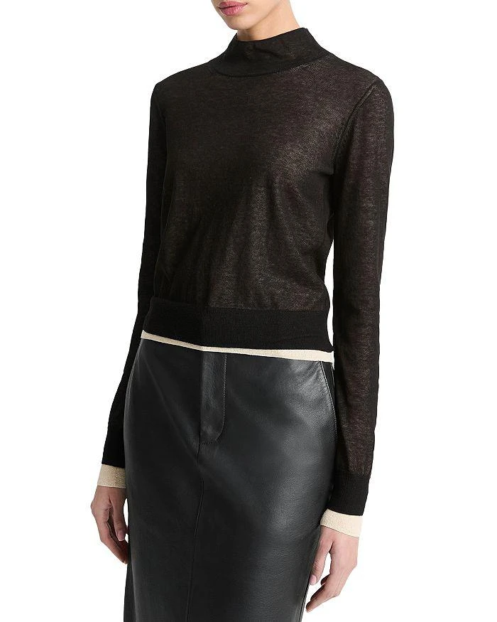 Vince Double Layer Mock Neck Sweater 3